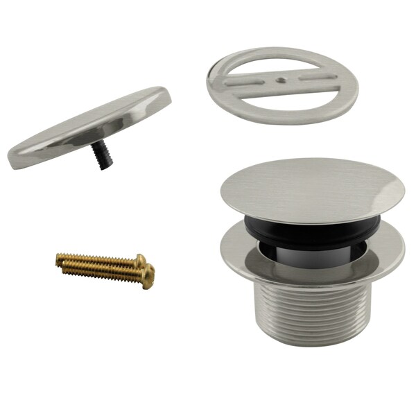 Westbrass Mushroom Tip Toe Tub Trim Set W/ Floating Faceplate in Stainless Steel D398RK-20 - main